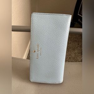 Pale Blue Kate Spade Billfold Wallet